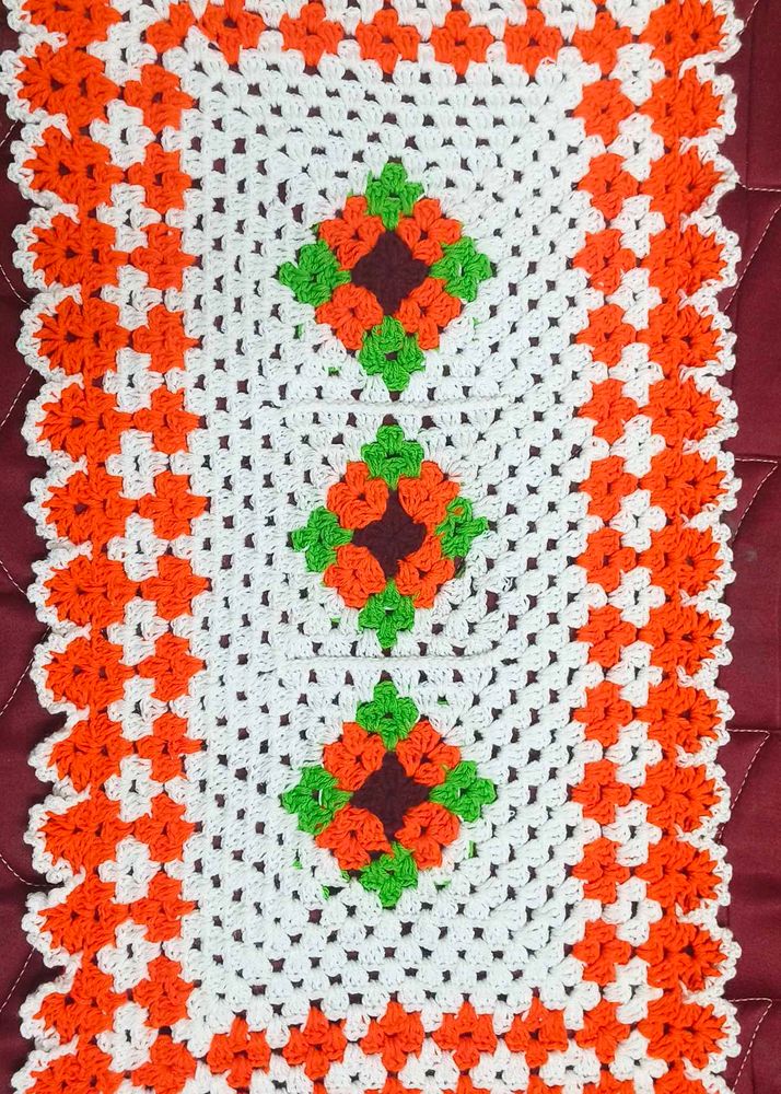 Handmade Crochet Puja Aasan/Placemat/thalposh