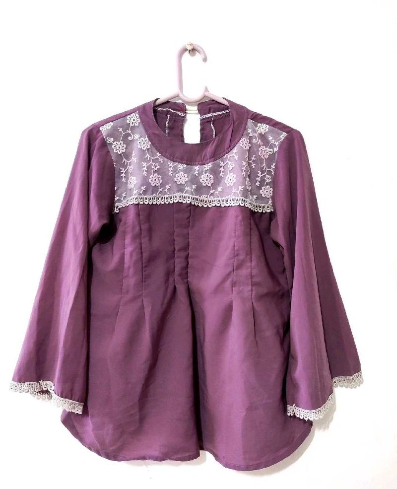 Purple Lace Top
