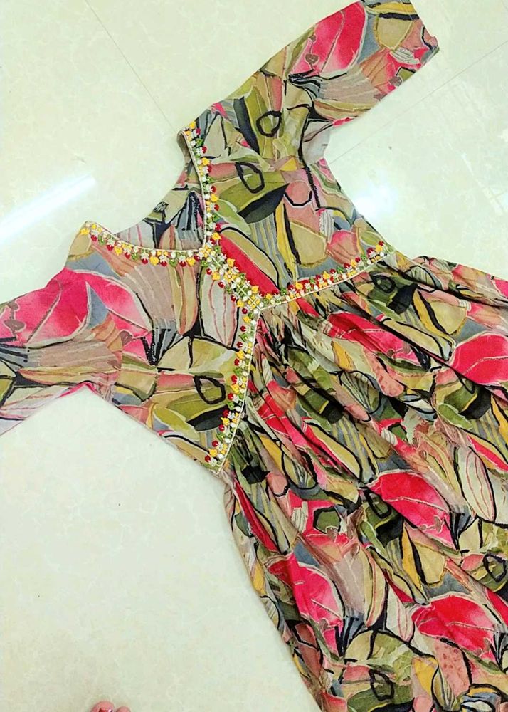 Floral Print Dress Frock