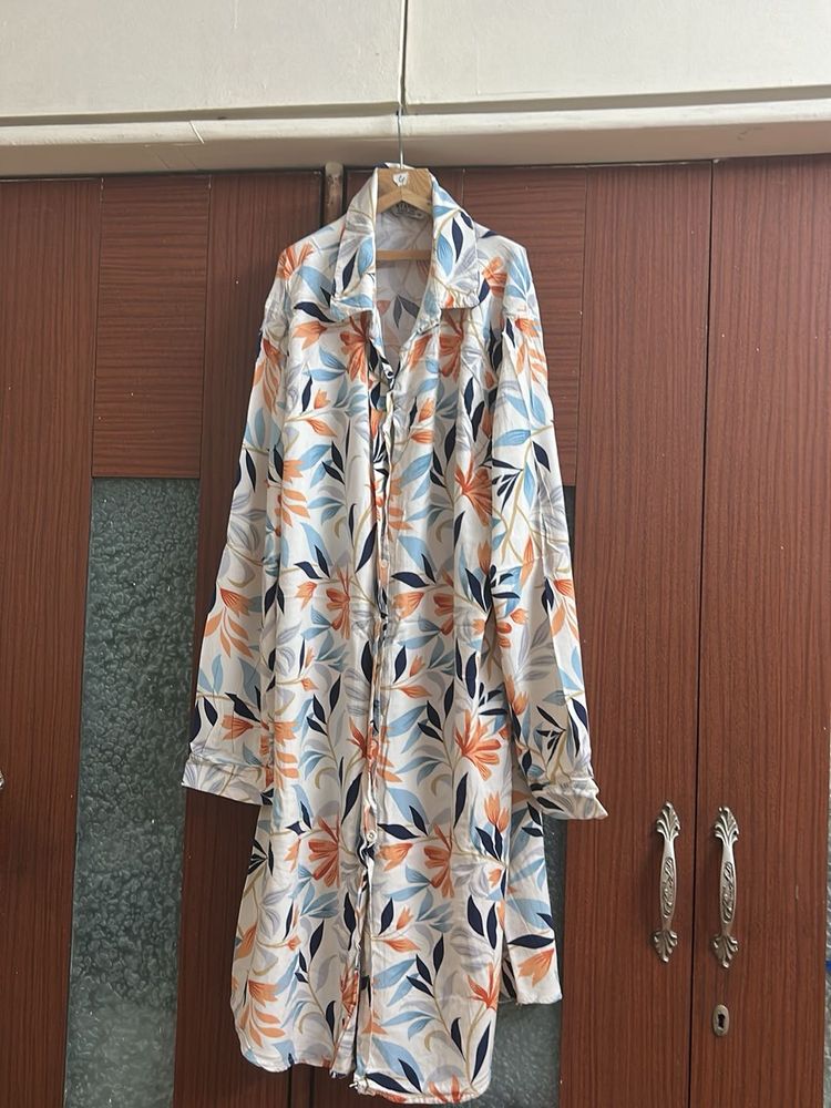 Printed Shirt Dress
