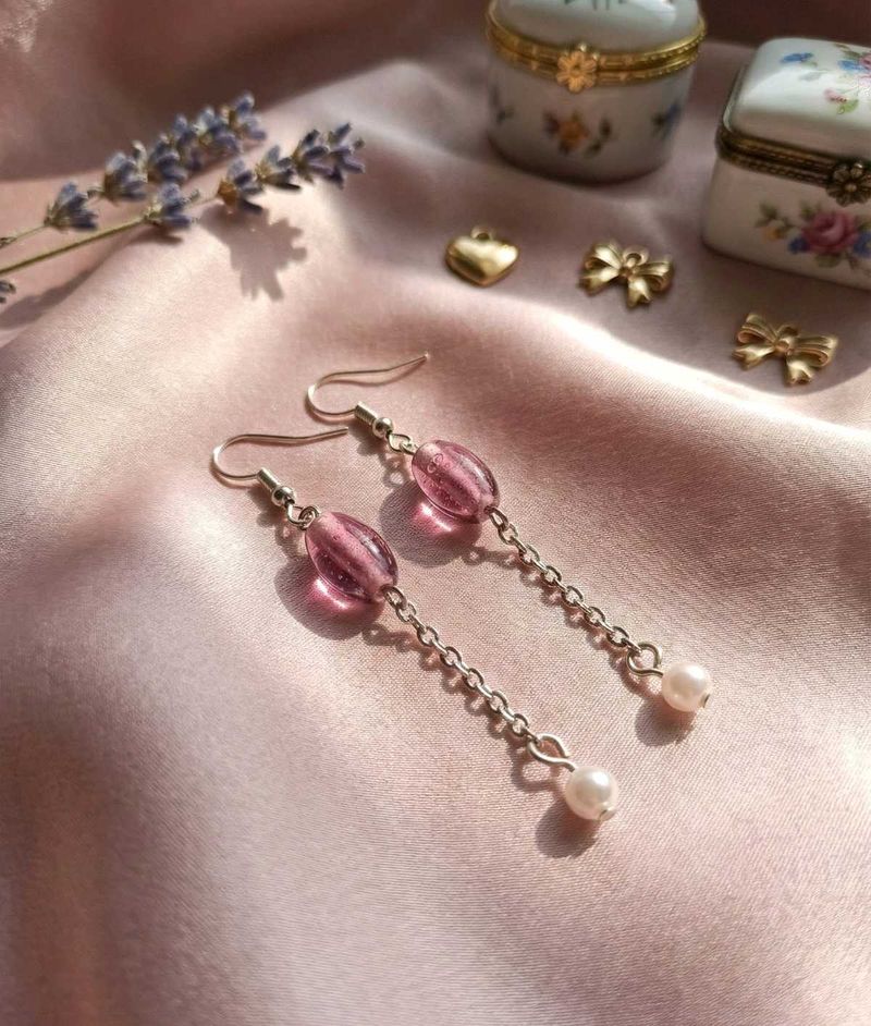 y2k Dainty Pearl Drop Earrings