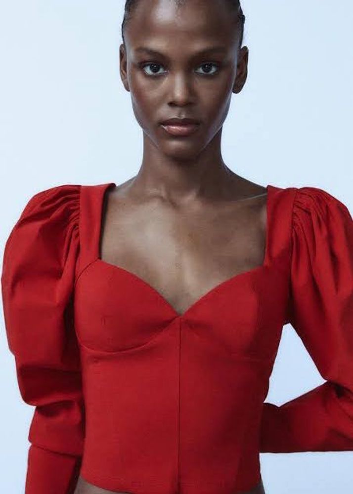 Zara Red Top