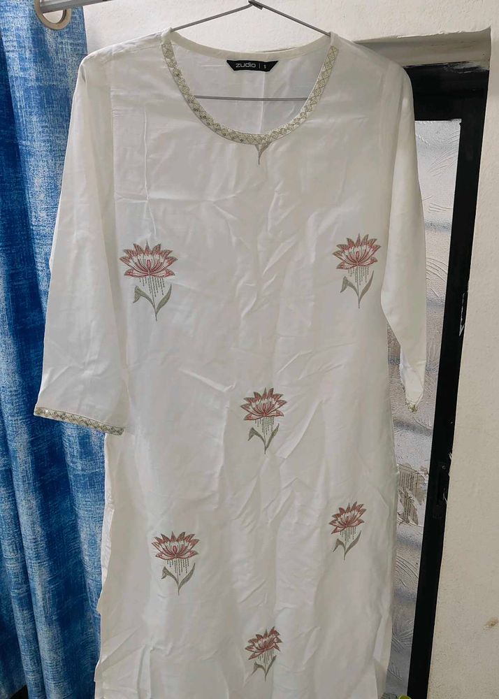 Zudio White Kurta