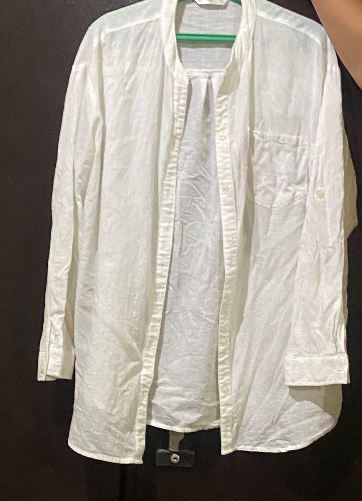 White Casual cotton Shirt