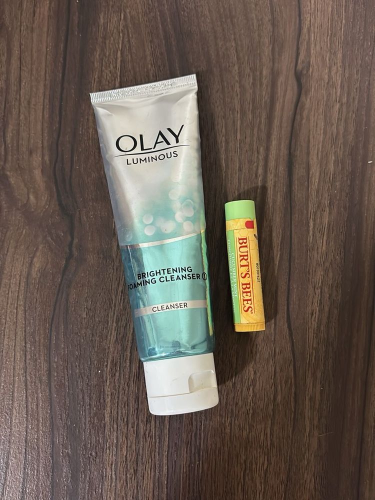 Olay Brightening Face Wash &amp; Burt’s Bees Lip Balm