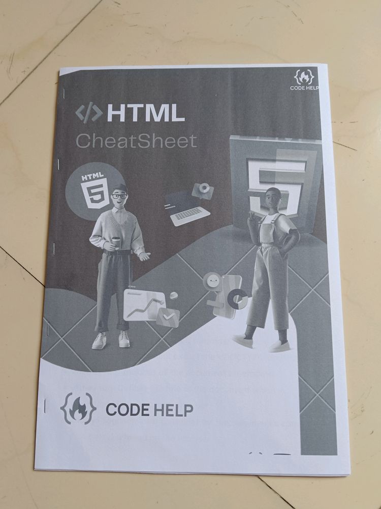 HTML, CSS &amp; JavaScript  Printed On A4