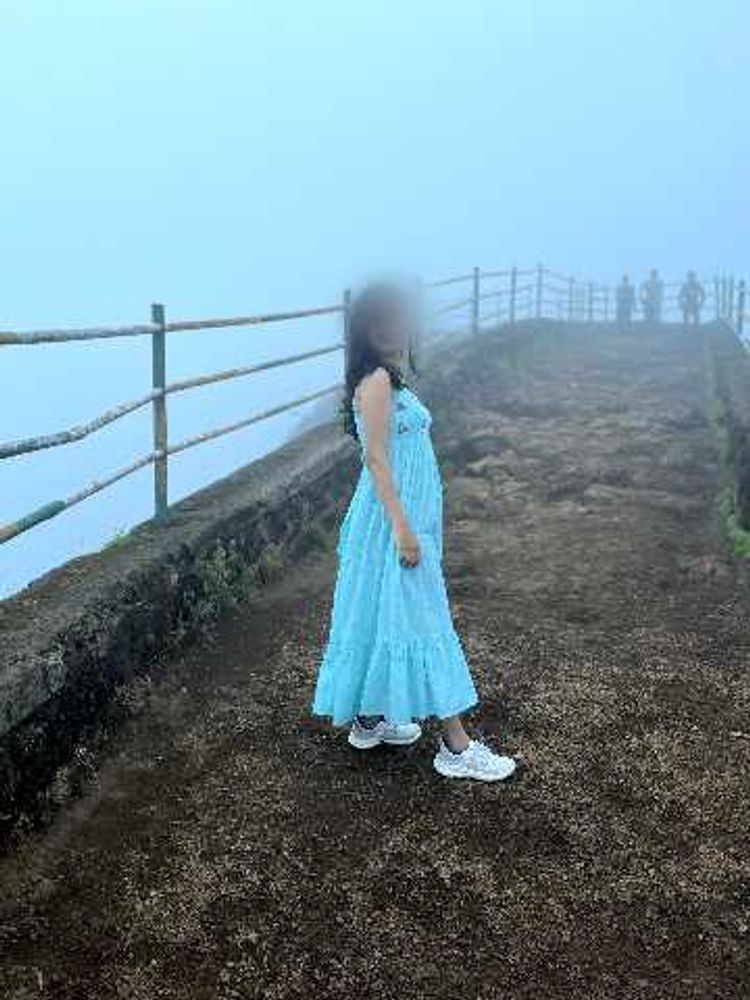 Blue Tiered Maxi Dress