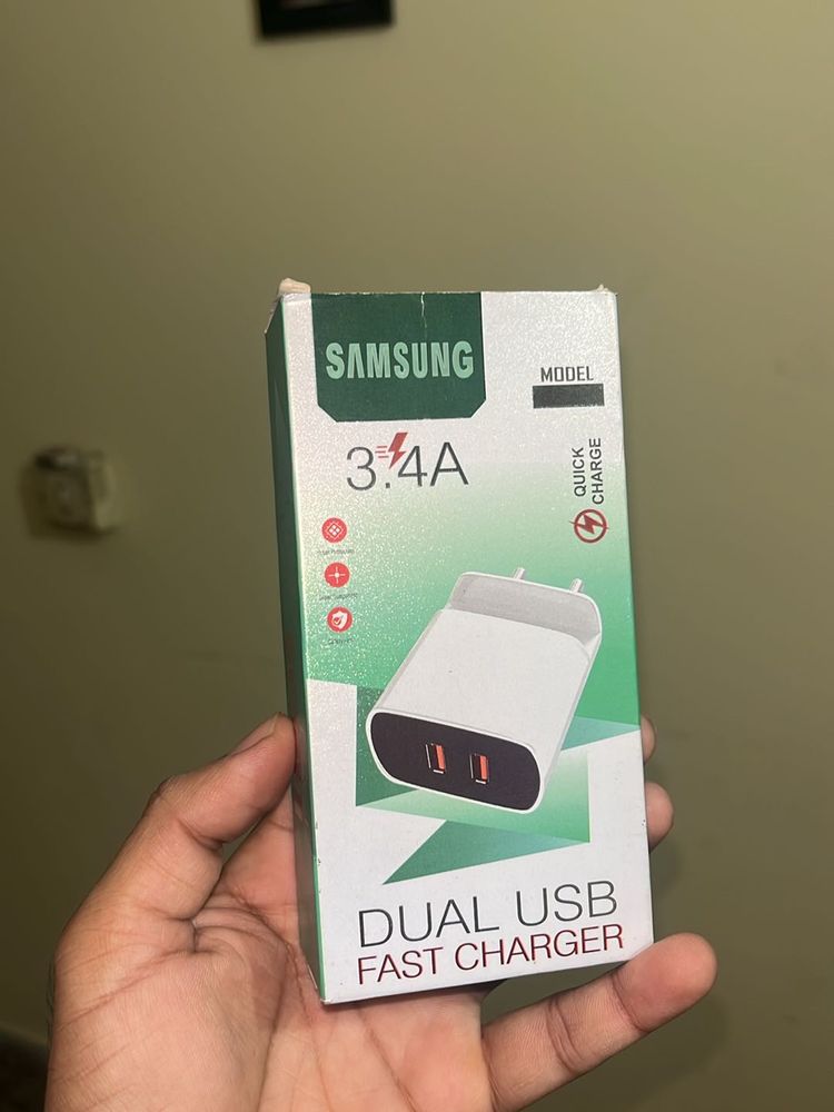 Samsung 3.4A Quick Double Port Charger With Cable