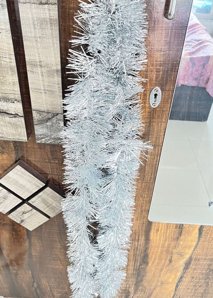 Silver Tinsel Garland