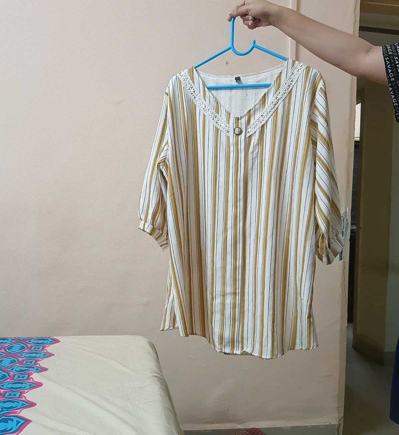 Striped V-Neck Top