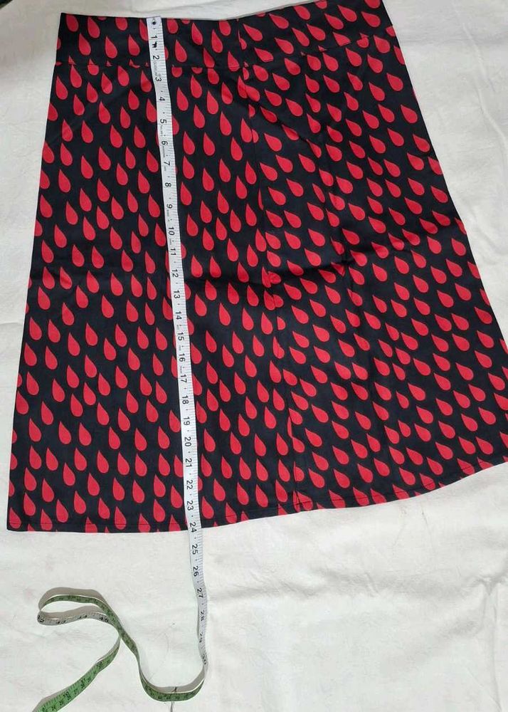 New Raindrop Print Skirt