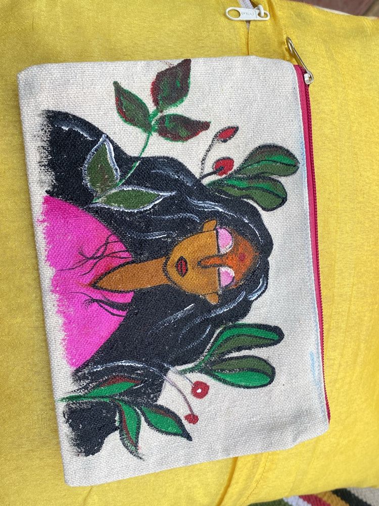 Meditation Canvas Tote Pouch