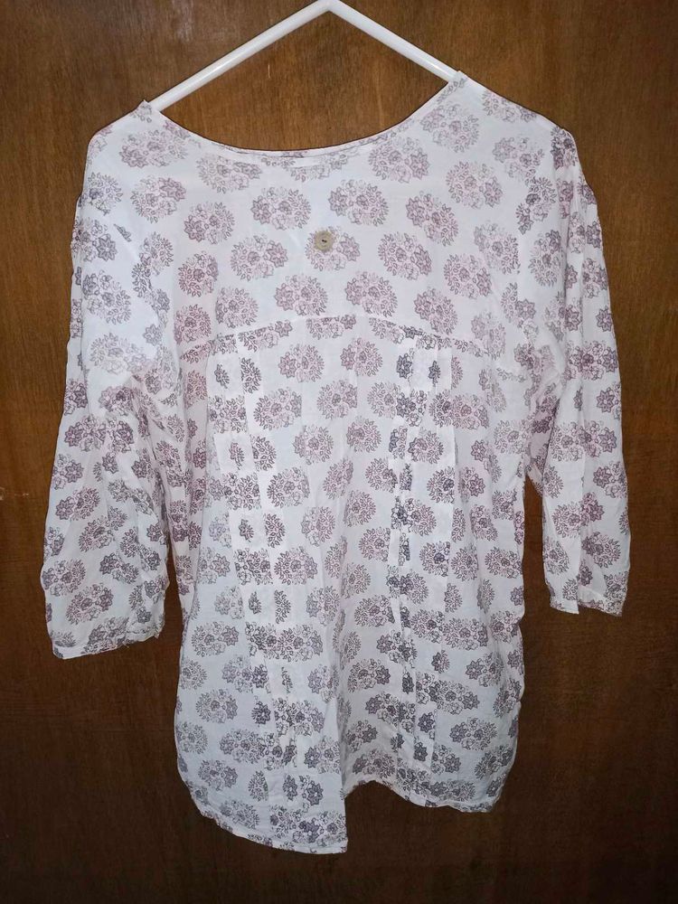 Floral Printed Cotton Top