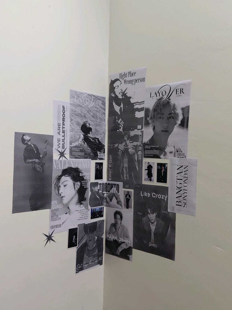 BTS Collage Wall Decor - Set Of 13