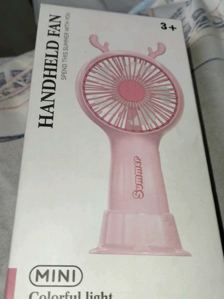 Cute White Rechargeable Fan