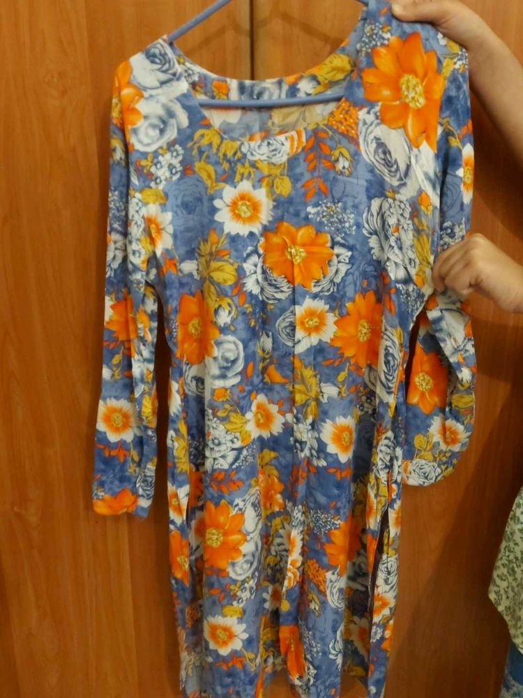 Floral Print Tunic Top