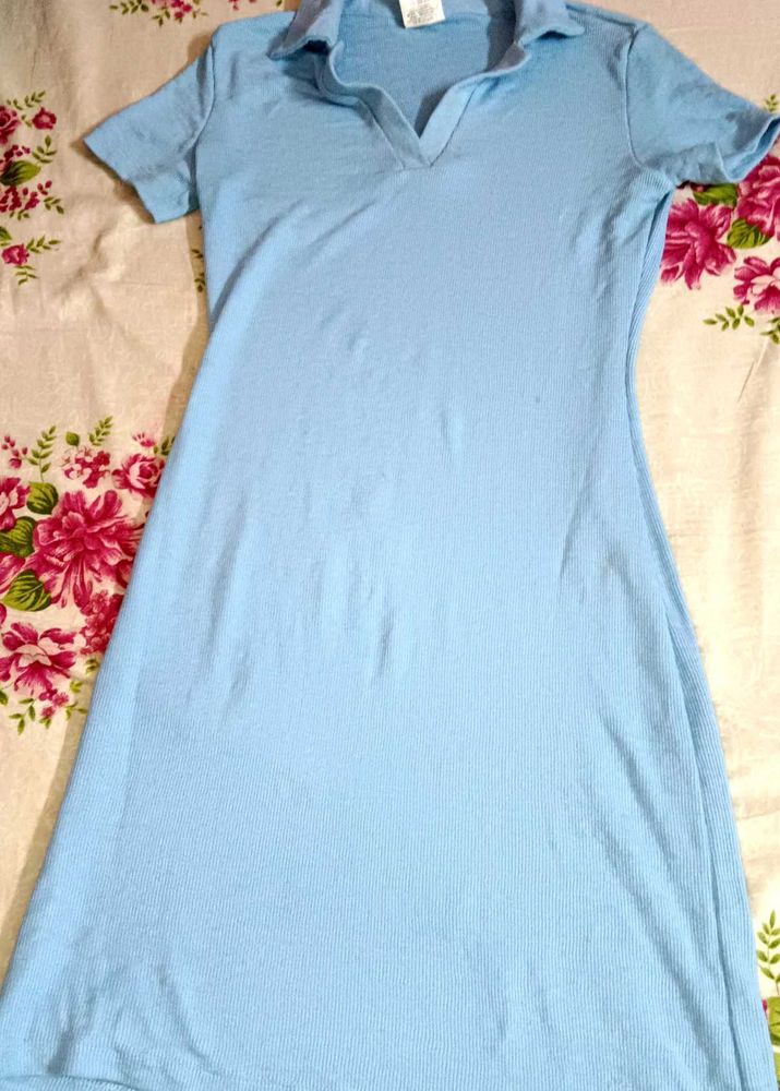 Light Blue Polo Dress