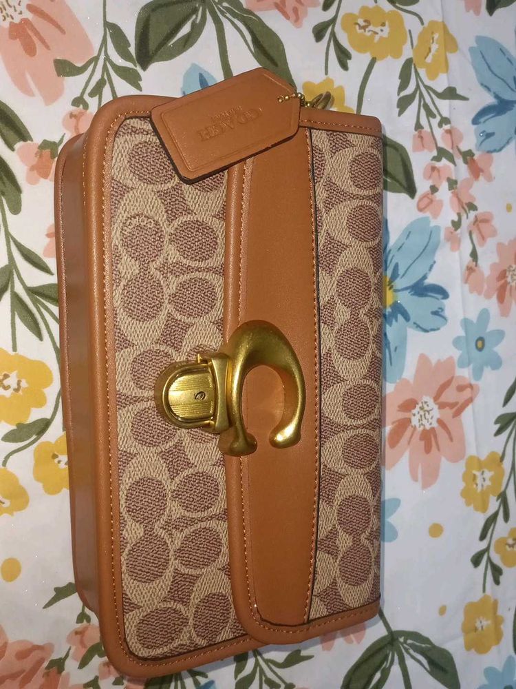 Coach Coated Canvas Signature Shoulder Bag