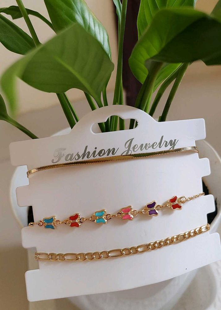 Anti Tarnish Combo Of 3 Bracelet