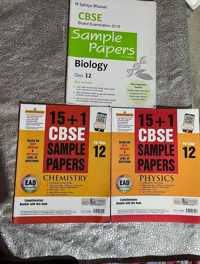 CBSE Class 12 Sample Papers - Physics, Chemistry,
