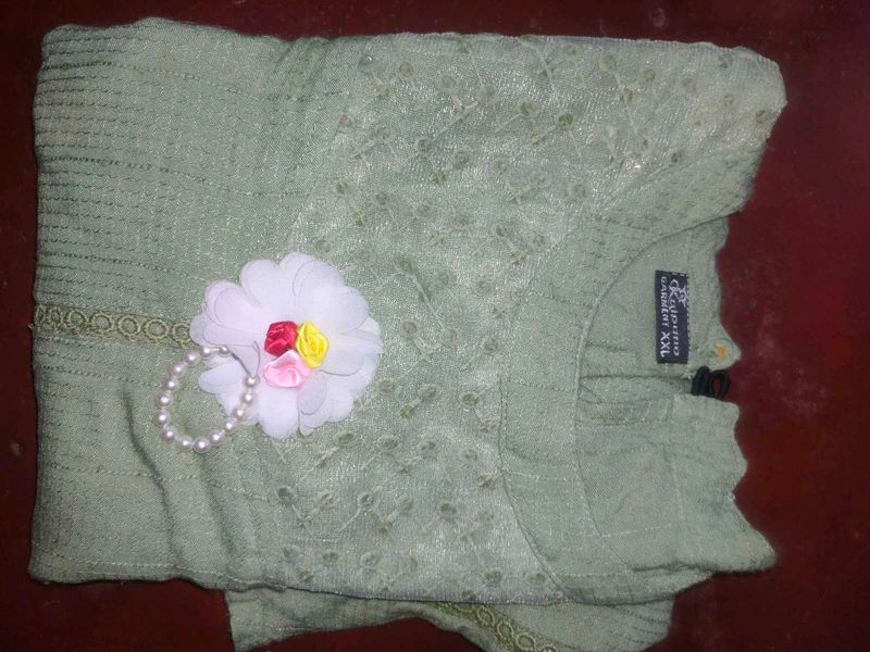 XXL Green Embellished Top