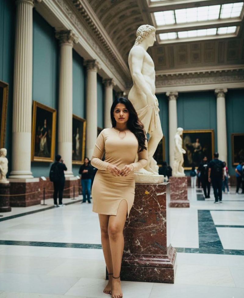 Beige Bodycon Mini Dress