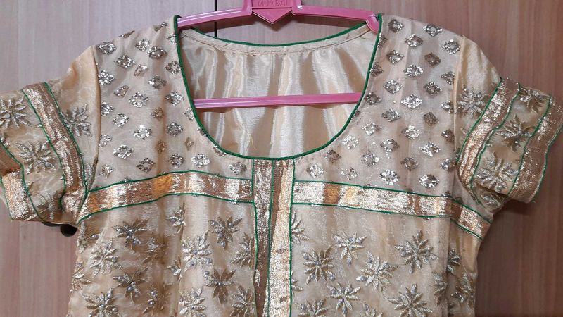 Golden And Green Kurta Set