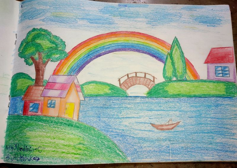 RAINBOW SCENERY PAINTING
