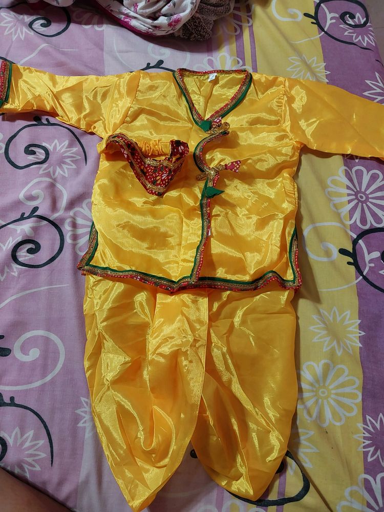 Krishna/traditional/dhoti Kurta Set For 2 Year