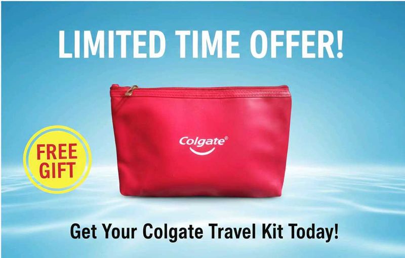 Colgate Travel Pouch - Red Buy 1 Get 1Free