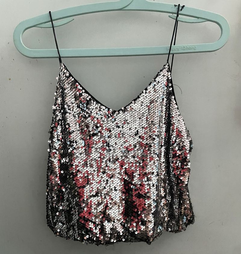 Sparkling Sequin Crop Top