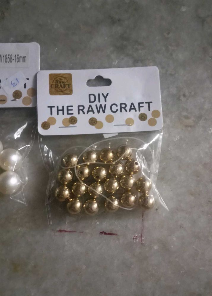 Golden Beads And Pearls