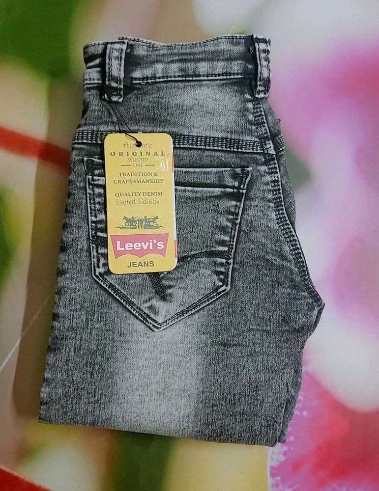 Brand New Gray And White Denim Jeans for boys 2