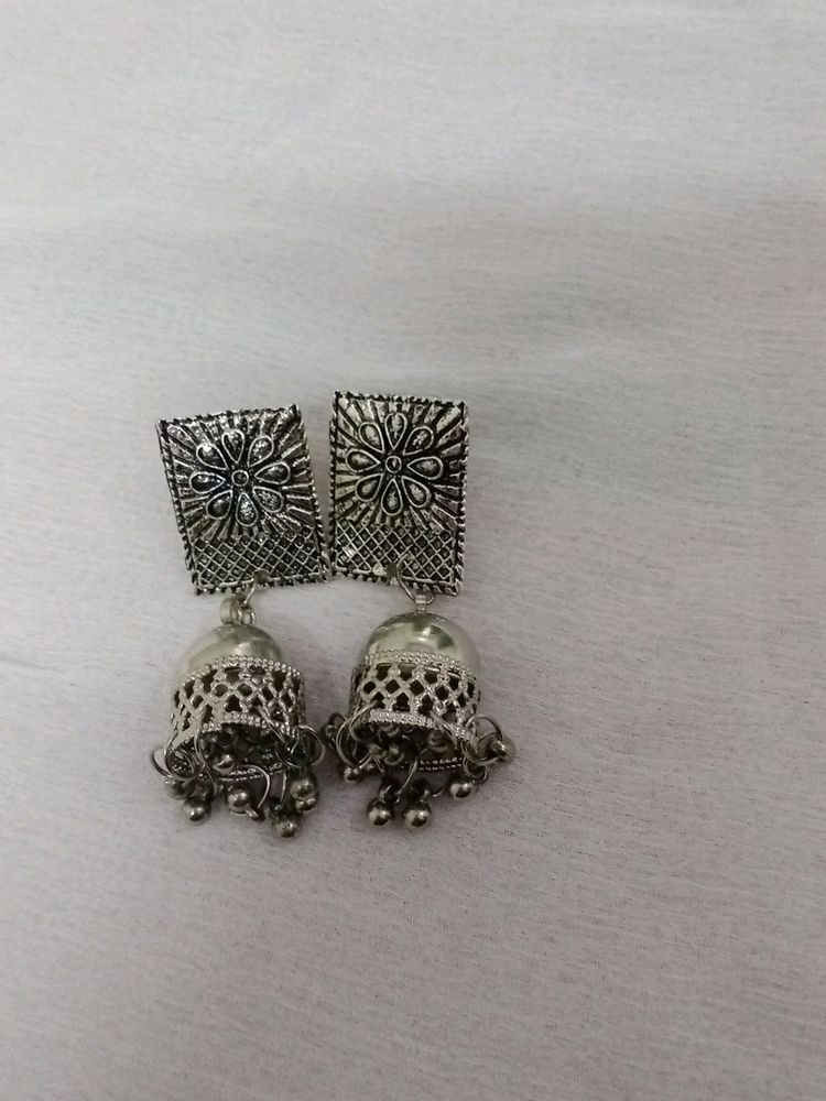 Oxidised Earring
