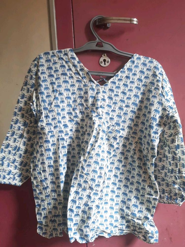 Elephant Print Top