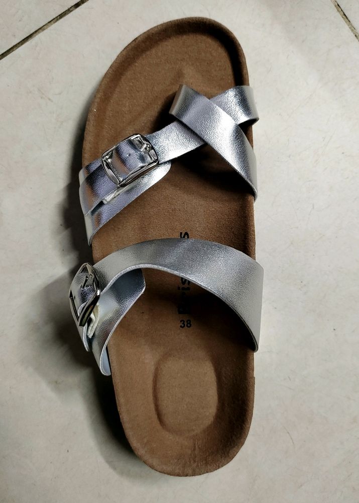 Silver Flipflop/Flats