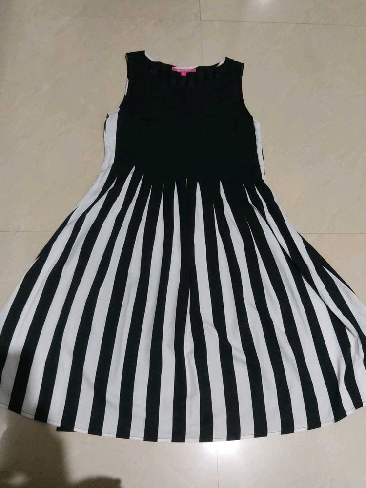 Striped Fit &amp; Flare Dress