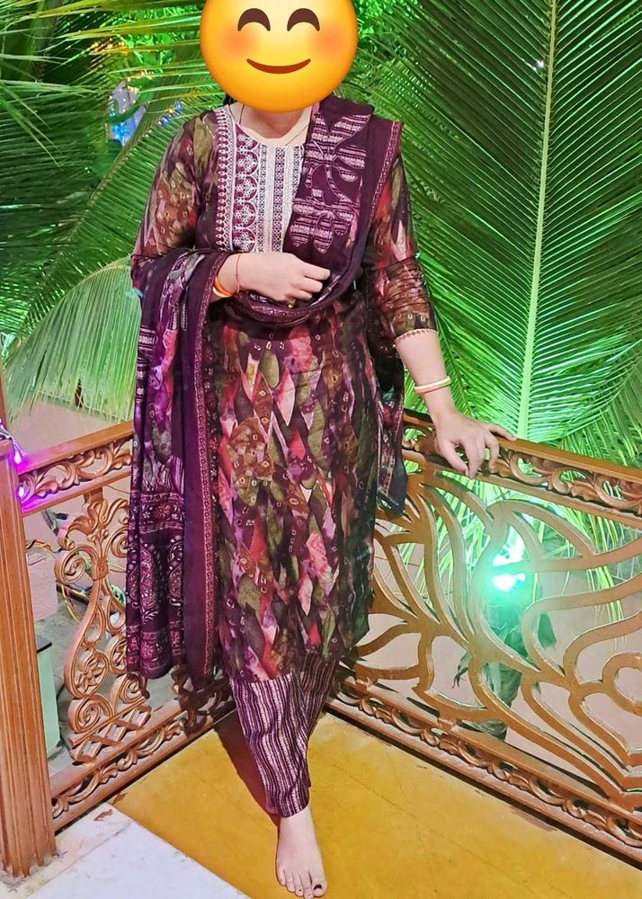 Elegant Kurta Pant Duppata 3 PIECE  Set HEAVY DUPP