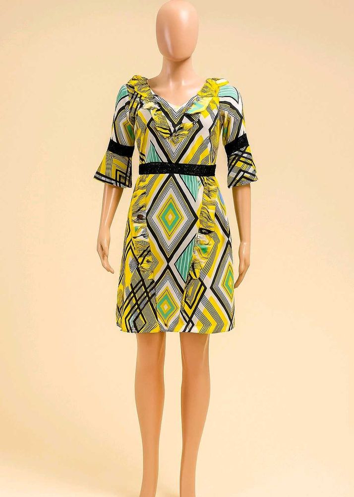 Patterned Mini Dress