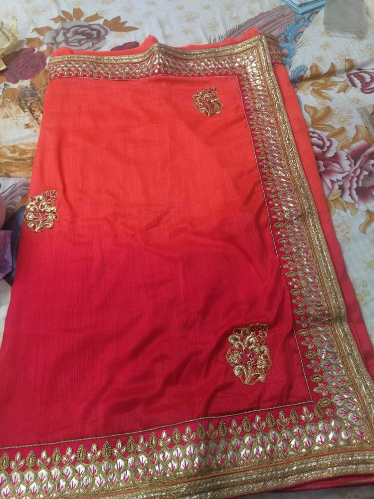 Silk Heavy  Partywear Gottapatti Elegant Saree