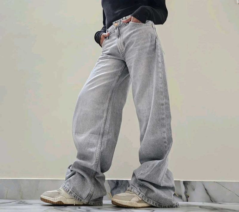 Trendy Wide Leg Jeans