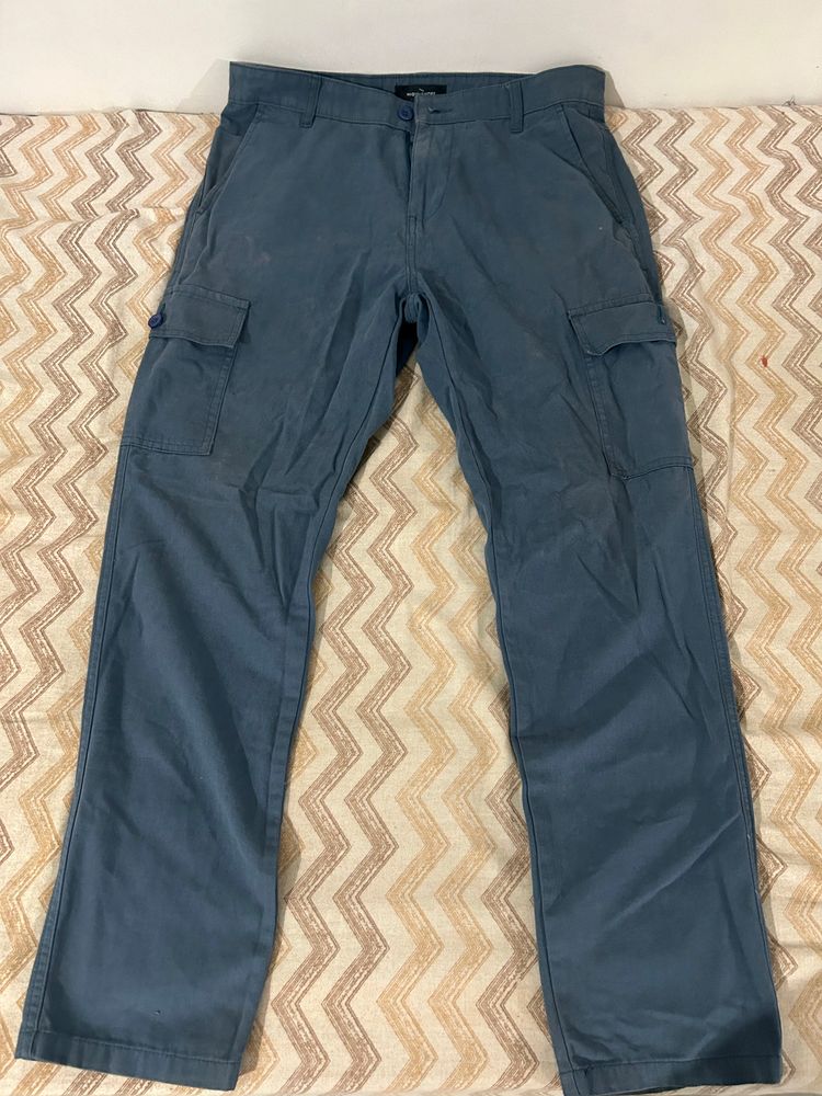 Blue Cargo Pants