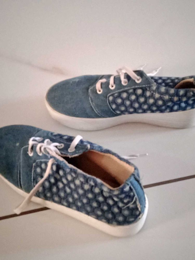 Blue Denim Casual Shoes