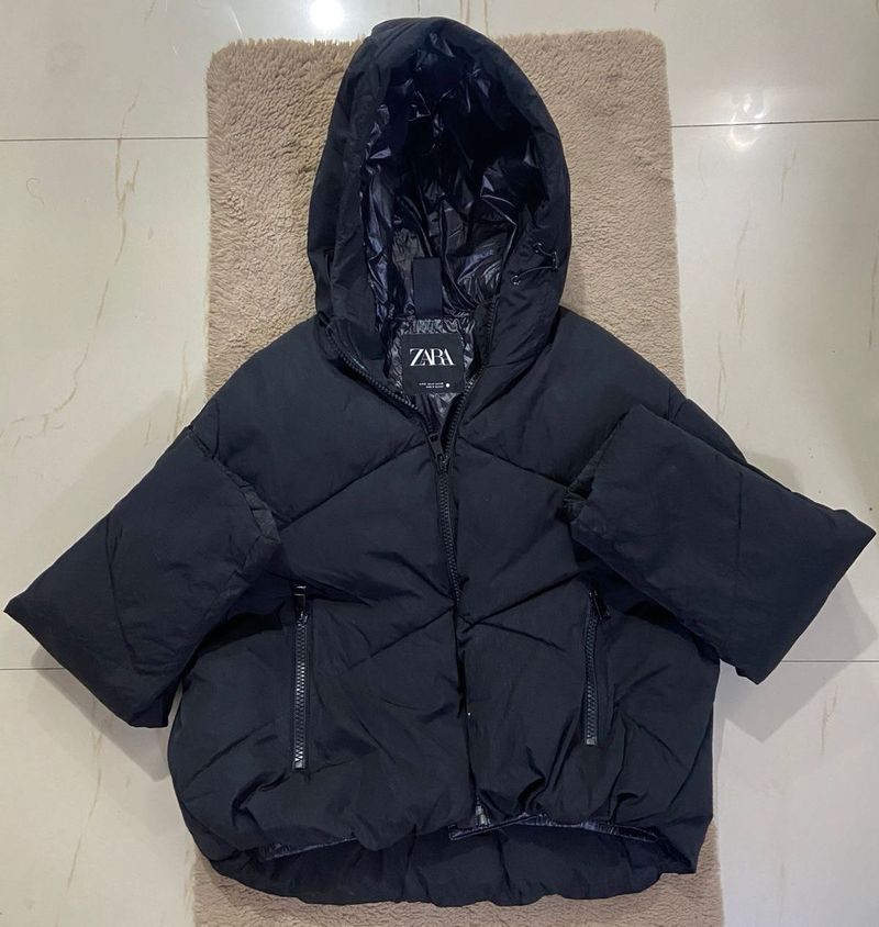 Zara Dual Sided Black Puffer Jacket P