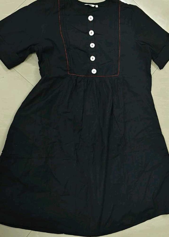 Black Button-Down Dress