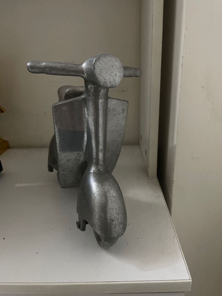 Vintage Metal Scooter Sculpture