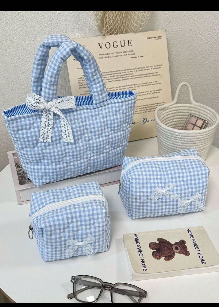 Quilted Bag And Pouches♥️🎀