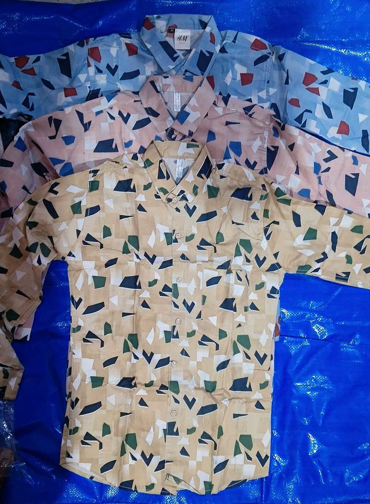Men Shirts Full Sleeve With Pocket .Combo Of Three