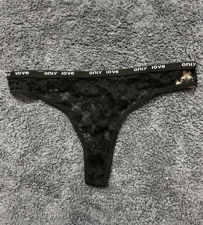 Black Lace Thong