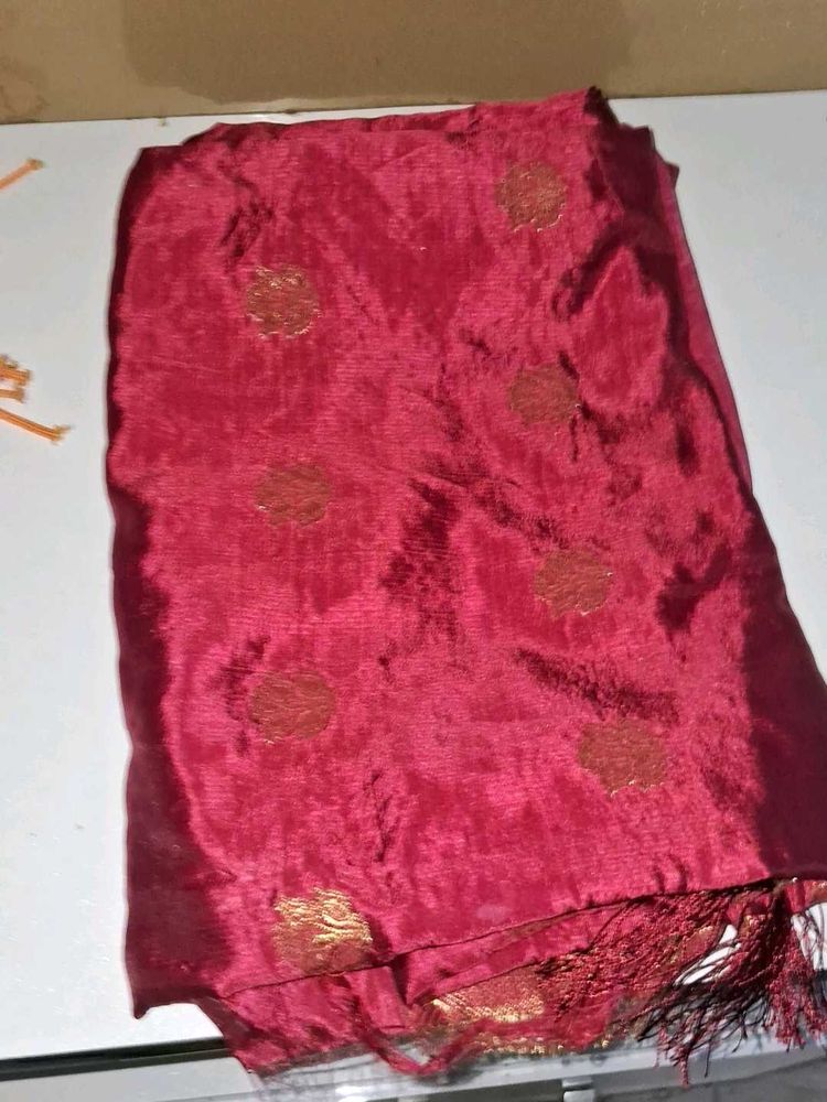banarsi silk red dupatta